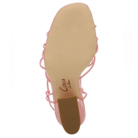 NWT CIRCUS NY BY SAM EDELMAN PINK BLANCHE LACE-UP SANDAL HEELS WOMENS SIZE 8 - Picture 6 of 11